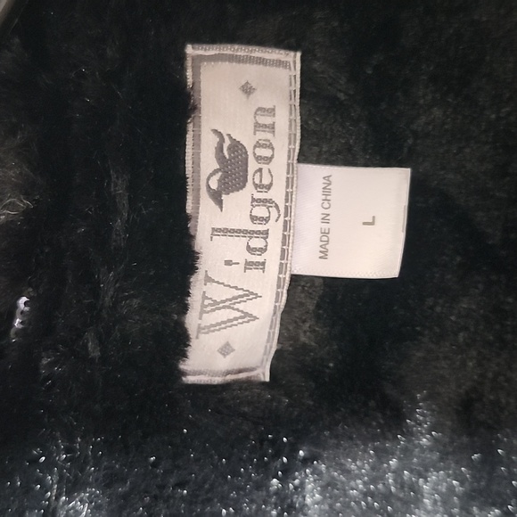 Widgeon Luxurious Black Faux Fur Coat With Sequin Vintage Coat Womens Large - Picture 5 of 8